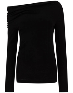 Топ асимметричного кроя с драпировкой, черный Givenchy