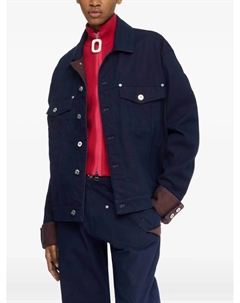 Джинсовая куртка с контрастными манжетами, синий Jw anderson