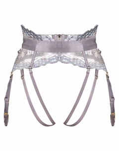 Трусы-стринги с кружевом, фиолетовый Bordelle