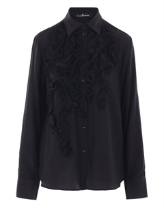 Рубашка с оборками, черный Ermanno scervino