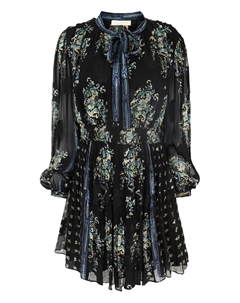 Платье мини с длинными рукавами и принтом пейсли, черный Ulla johnson