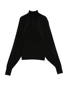 Водолазка с кружевными вставками, черный Liu jo