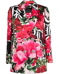 Блейзер Romance с цветочным принтом, черный Philipp plein