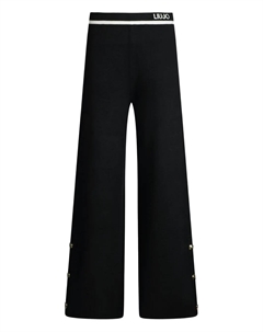 Прямые брюки с логотипом, черный Liu jo