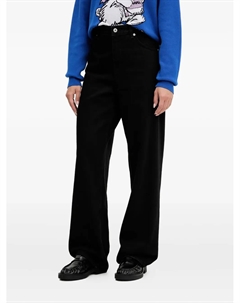Широкие джинсы с логотипом, черный Hugo