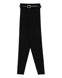 Трикотажные брюки с поясом, черный Self-portrait