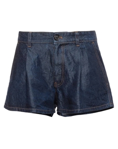 Джинсовые шорты со складками, синий Miu miu