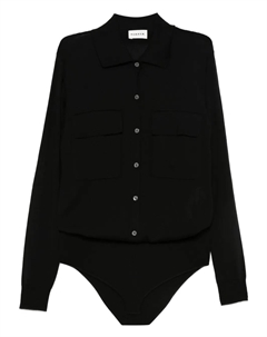 Боди на пуговицах, черный Parosh