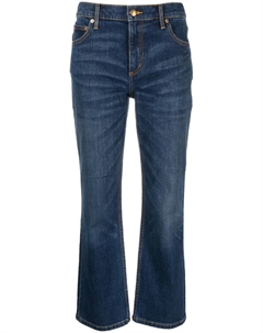 Укороченные расклешенные джинсы, синий Tory burch