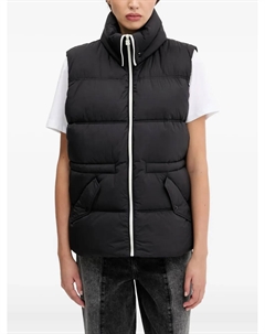 Стеганый жилет с высоким воротником, черный Hugo