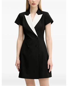 Двубортное платье мини, черный Hugo