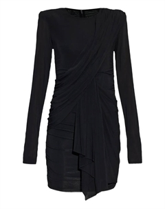 Платье с драпированными плечами, черный Isabel marant