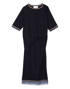 Шерстяное платье с перекрученными деталями, синий 3.1 phillip lim