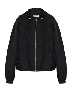 Куртка-бомбер с капюшоном и завязками, черный Loewe