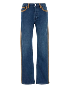 Джинсы с контрастной строчкой, синий Miu miu