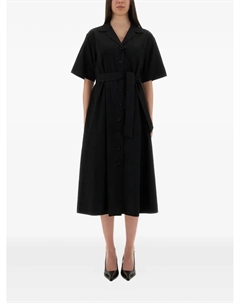 Платье макси с поясом, черный Aspesi