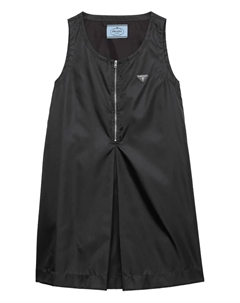 Платье мини с воротником на молнии, черный Prada