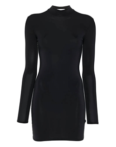 Мини-платье Minuit с высоким воротом, черный Maison close