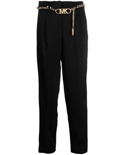 Зауженные брюки с логотипом, черный Michael michael kors