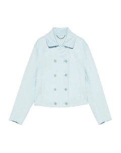 Двубортное шерстяное короткое пальто, синий Ermanno scervino