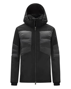 Пуховик с капюшоном, черный Descente