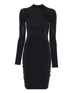 Прозрачное мини-платье с длинными рукавами, черный Maison close