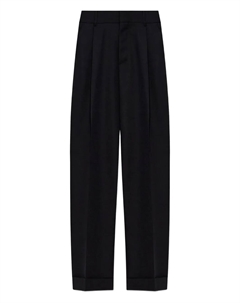 Шерстяные брюки со складками, черный Dsquared2