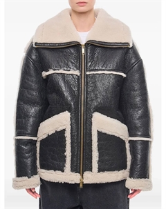 Куртка со вставками из овчины, черный Halfboy