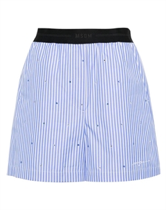 Шорты со стразами, синий Msgm