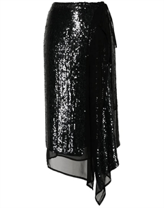 Юбка Glare с пайетками, черный Parosh