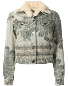 Джинсовая куртка с цветочным принтом Jean paul gaultier pre-owned