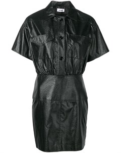 Courreges фактурное платье рубашка 36 черный Courreges