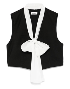 Блузка с V-образным вырезом, черный Sandro