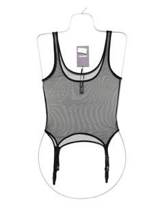 Боди Pure Tentation с подвязками, черный Maison close