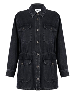 Джинсовая куртка на пуговицах, черный Isabel marant