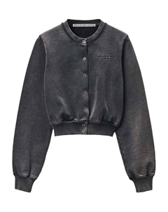 Толстовка с круглым вырезом и застежкой на кнопки, черный Alexander wang