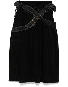 Джинсовая юбка, черный Yohji yamamoto