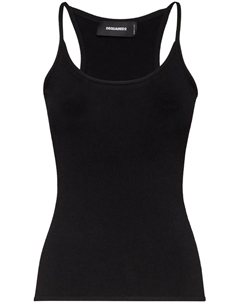 Топ с U-образным вырезом, черный Dsquared2