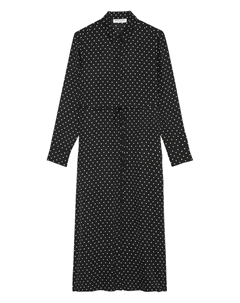 Платье-рубашка в горох, черный Marc o'polo