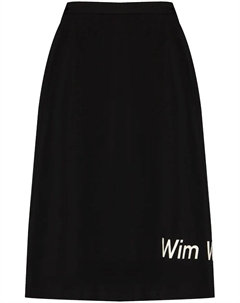 Юбка с принтом, черный Yohji yamamoto