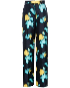 Широкие брюки с абстрактным принтом, синий Lanvin