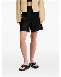 Шорты с высокой талией и складками, черный Hugo