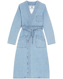 Тренч без воротника, синий Mm6 maison margiela