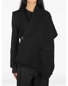 Блейзер Keeva асимметричного кроя, черный Uma wang