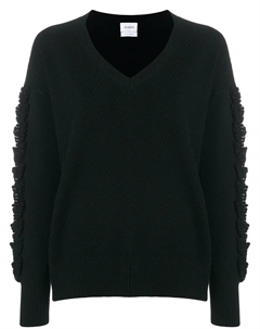 Пуловер 'Troisieme Dimension' с V-образной горловиной, черный Barrie