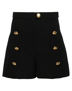 Шорты с гравированным логотипом на пуговицах, черный Alexander mcqueen