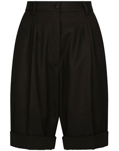 Шорты строгого кроя с завышенной талией, черный Dolce&gabbana