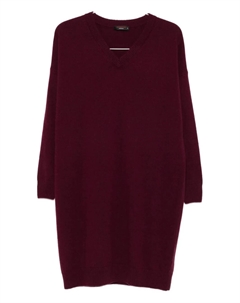 Кашемировое платье миди с V-образным вырезом, фиолетовый Incentive! cashmere