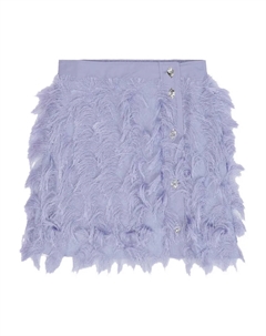 Юбка из сетки с бахромой, фиолетовый Ganni