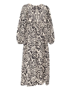 Платье миди с вышивкой и принтом, черный Weekend max mara